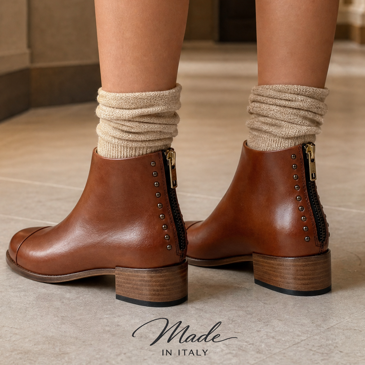 Beau Coops BN LZOSS cognac parma round heel Beau Coops