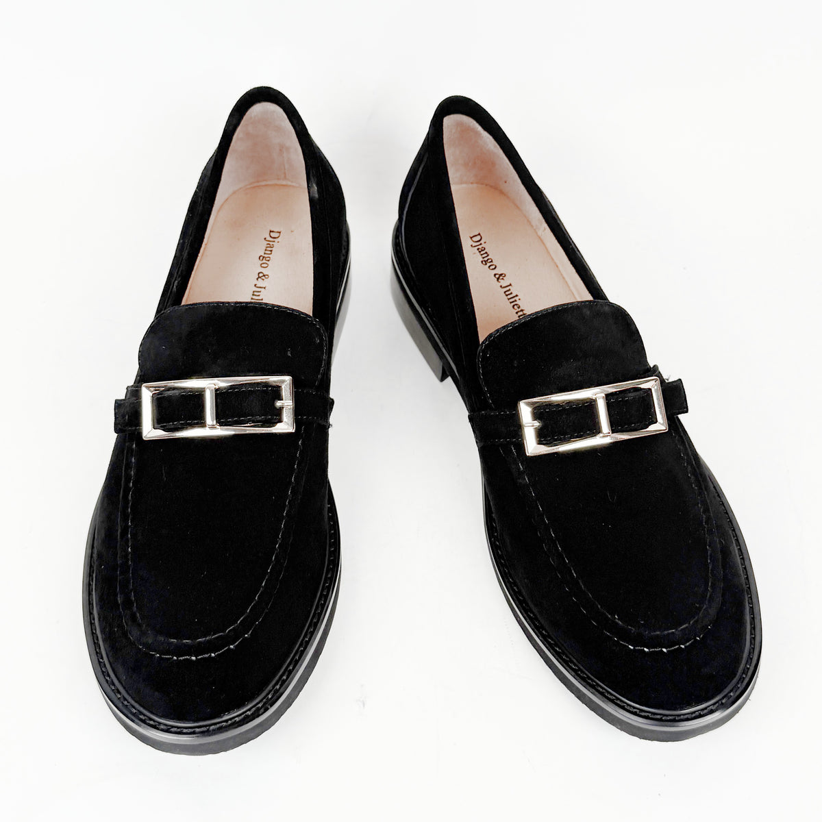 D&amp;J Brogane black suede Django &amp; Juliette