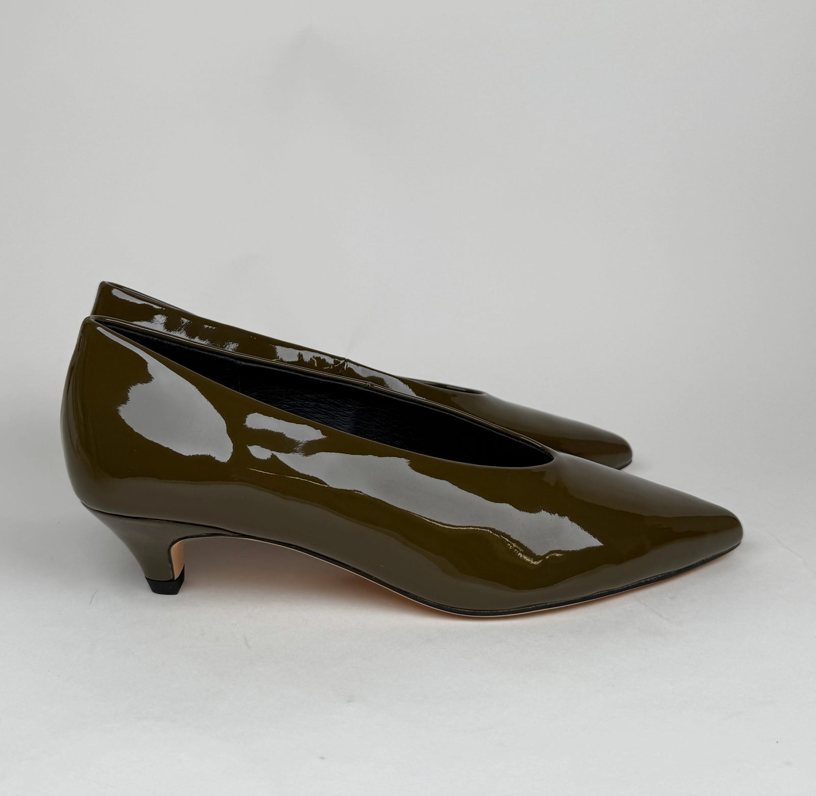 Mollini Cobra olive patent Mollini