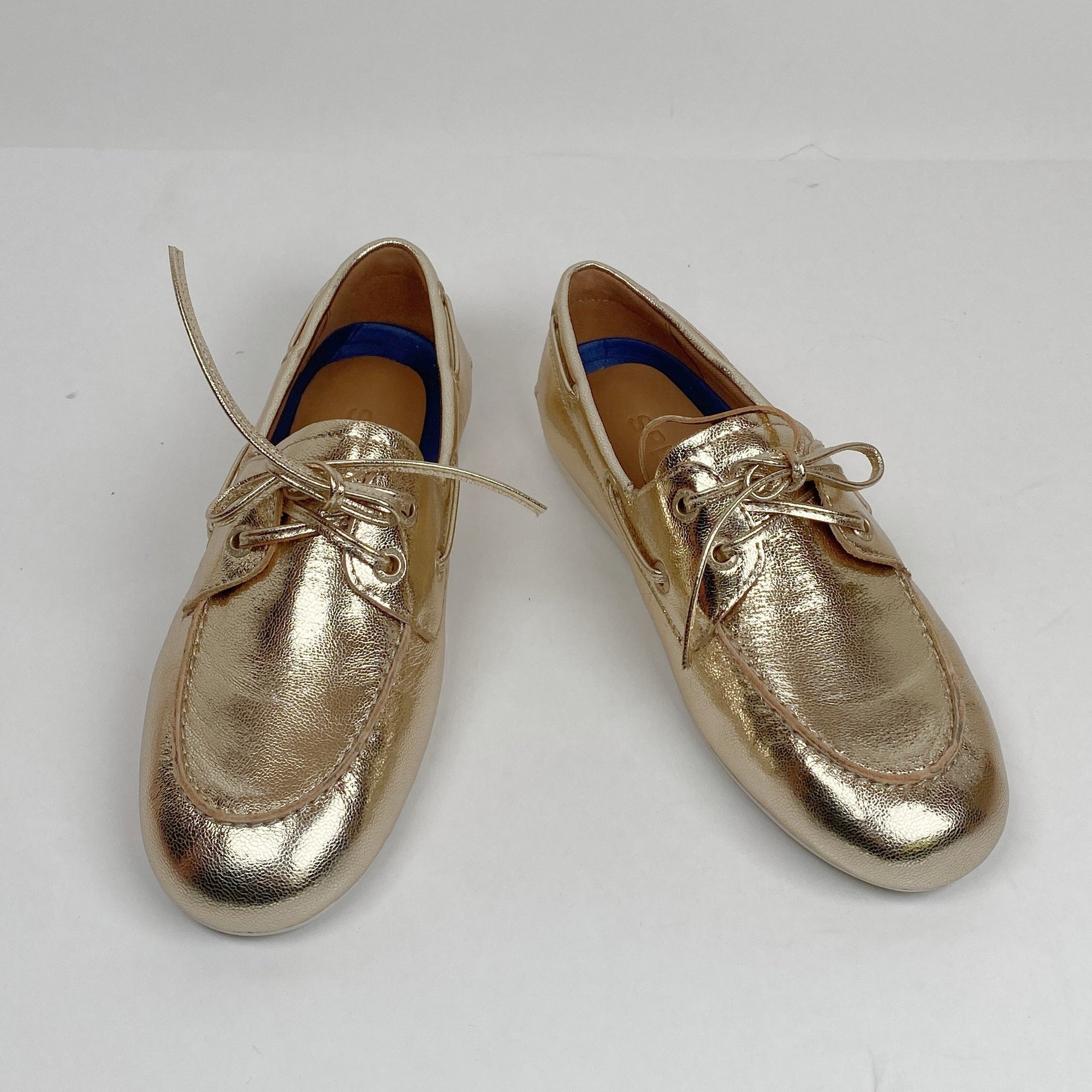 Sperry Slim Gold crinkle