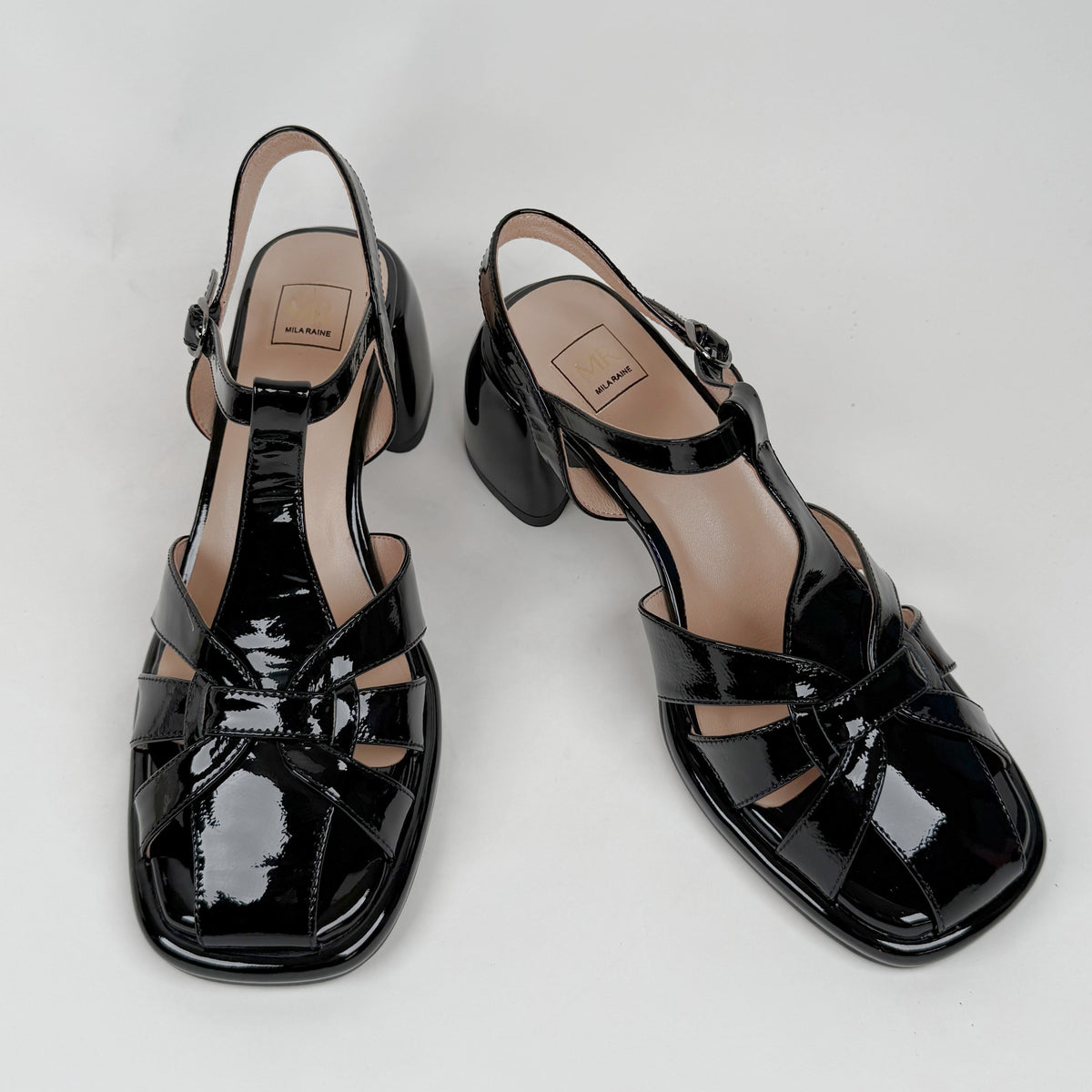 Mila Raine Umake black patent