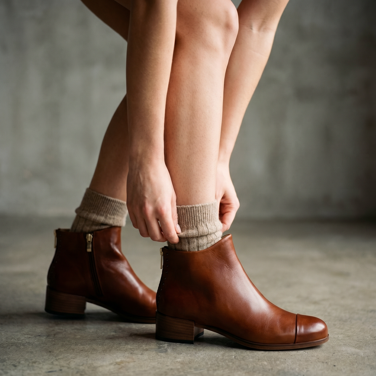 Beau Coops BN LZOSS cognac parma round heel Beau Coops